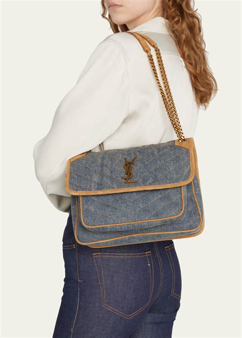 ysl denim bags